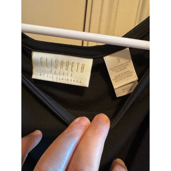 Elisabeth Petite By Liz Claiborne Black Tank Top Plus Size 3 (3X) - Picture 2 of 7